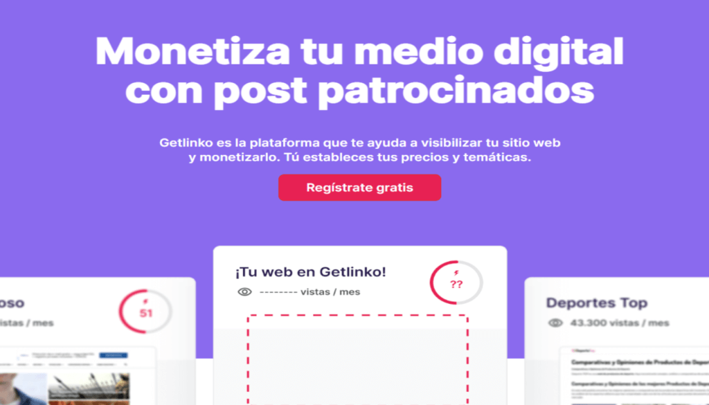 Monetiza tu web con Getlinko