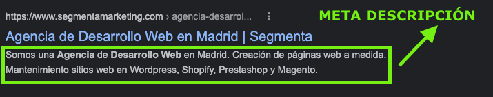 Meta descripción